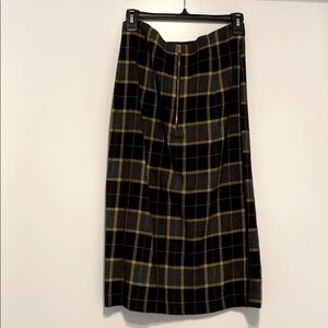 Zara plaid midi skirt